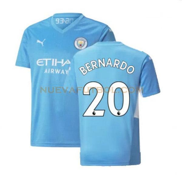 primera camiseta bernardo 20 manchester city 2021 2022 azul hombre