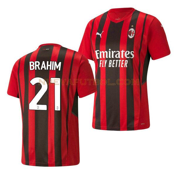 primera camiseta brahim diaz 21 ac milan 2021 2022 rojo hombre