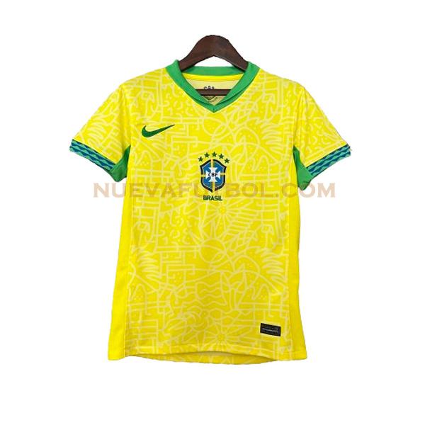 primera camiseta brasil 2024 amarillo mujer