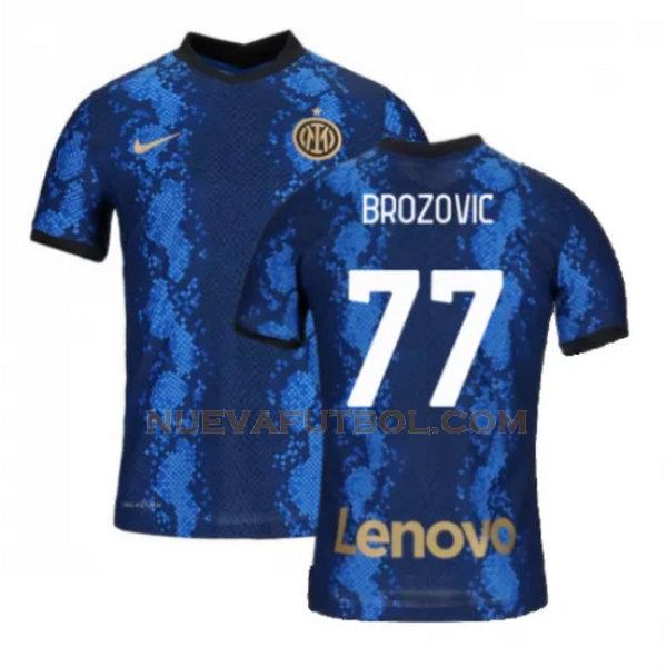 primera camiseta brozovic 77 inter milan 2021 2022 azul hombre