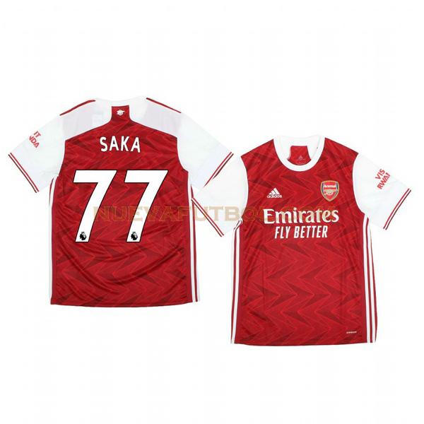 primera camiseta bukayo saka 77 arsenal 2020-2021 hombre