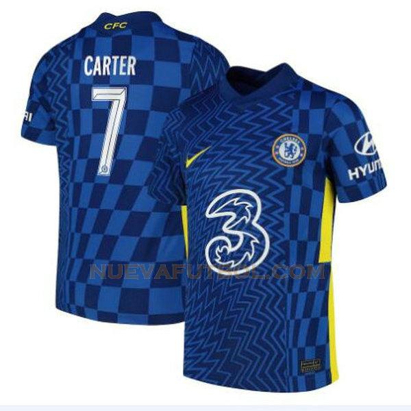 primera camiseta carter 7 chelsea 2021 2022 azul hombre