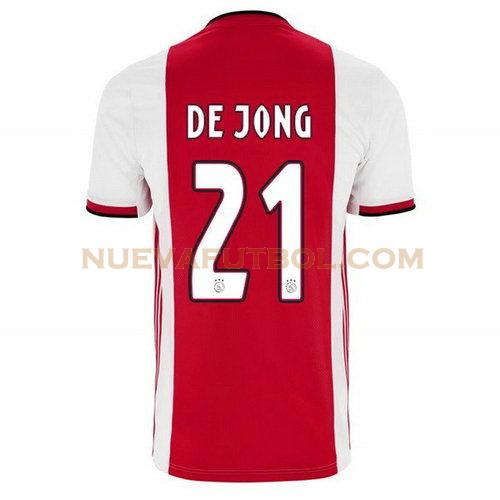 primera camiseta de jong 21 ajax 2019-2020 hombre