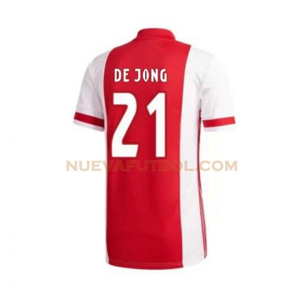 primera camiseta de jong 21 ajax 2020-2021 hombre