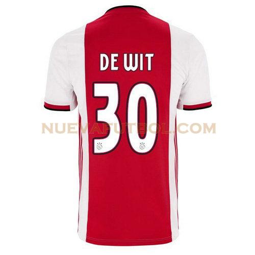 primera camiseta de wit 30 ajax 2019-2020 hombre