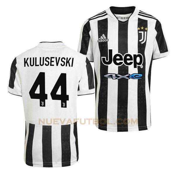 primera camiseta dejan kulusevski 44 juventus 2021 2022 negro blanco hombre