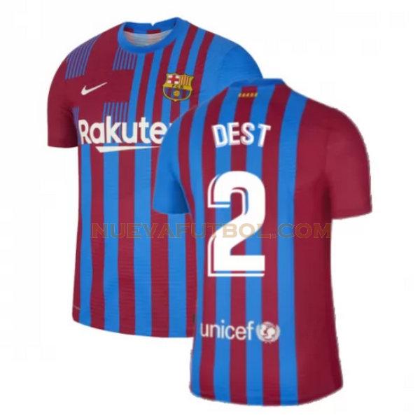 primera camiseta dest 2 barcelona 2021 2022 rojo blanco hombre