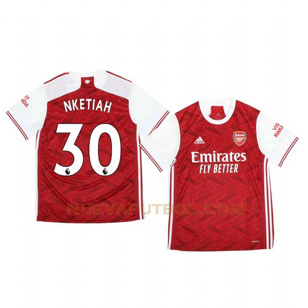 primera camiseta eddie nketiah 30 arsenal 2020-2021 hombre