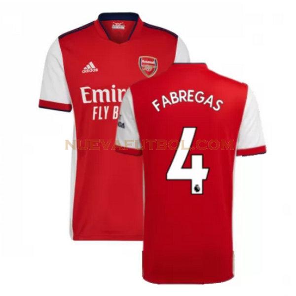 primera camiseta fabregas 4 arsenal 2021 2022 rojo hombre