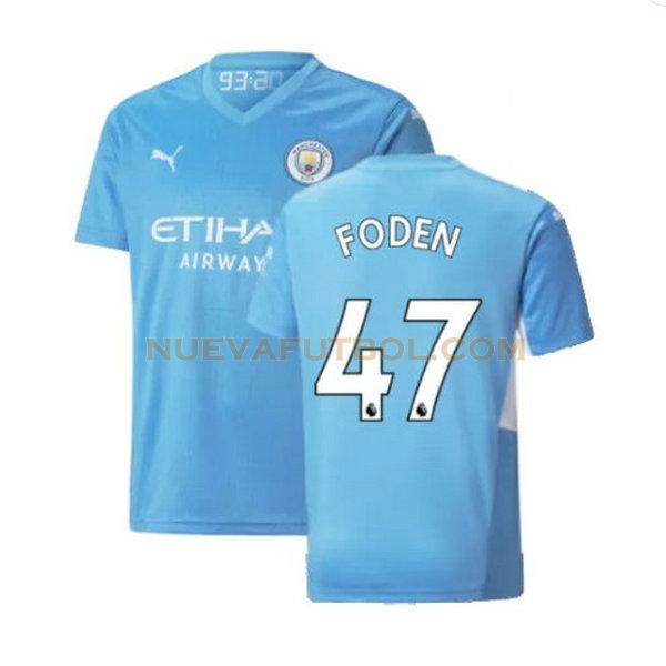 primera camiseta foden 47 manchester city 2021 2022 azul hombre