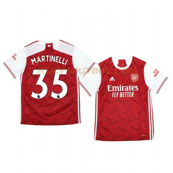 primera camiseta gabriel martinelli 35 arsenal 2020-2021 hombre