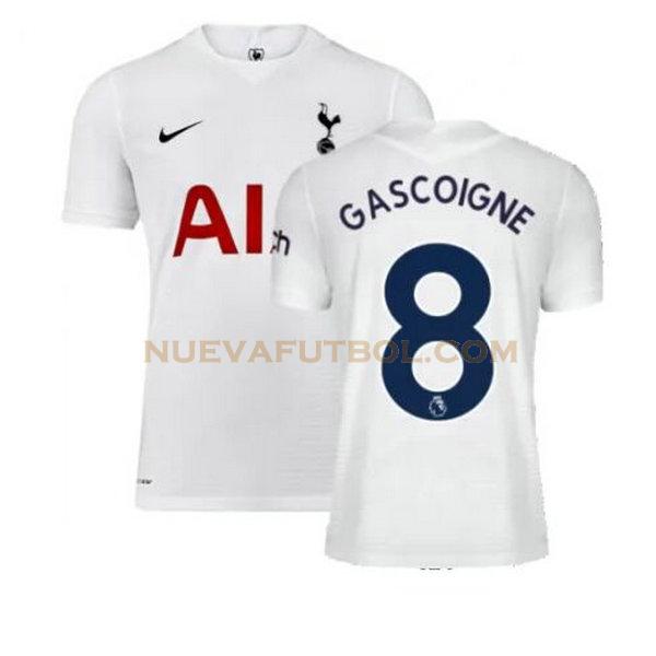 primera camiseta gascoigne 8 tottenham hotspur 2021 2022 blanco hombre