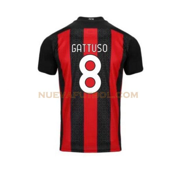 primera camiseta gattuso 8 ac milan 2020-2021 hombre