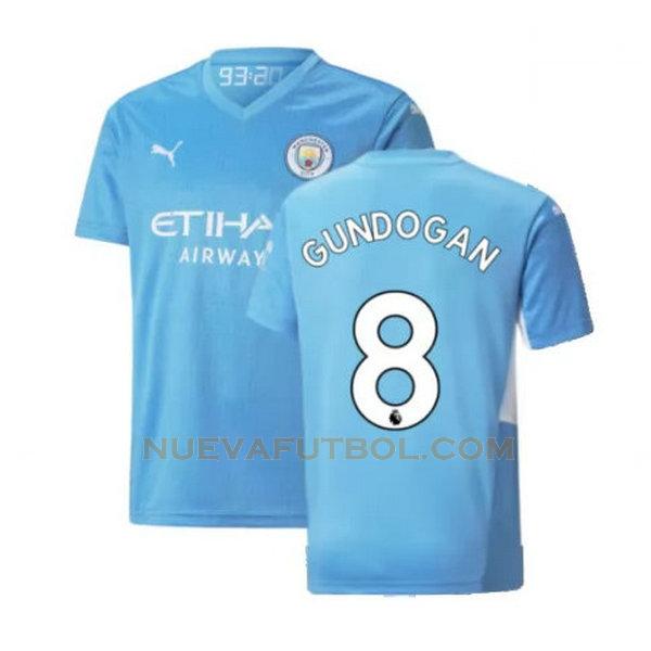 primera camiseta gundogan 8 manchester city 2021 2022 azul hombre