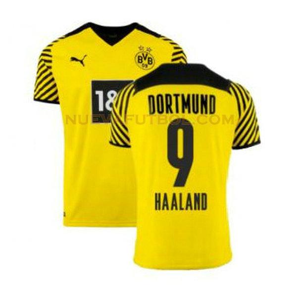 primera camiseta haaland 9 borussia dortmund 2021 2022 amarillo hombre