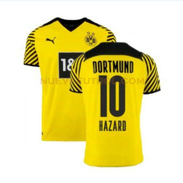 primera camiseta hazard 10 borussia dortmund 2021 2022 amarillo hombre