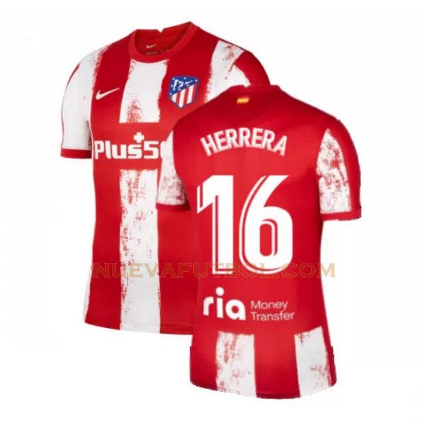 primera camiseta herrera 16 atletico madrid 2021 2022 rojo blanco hombre