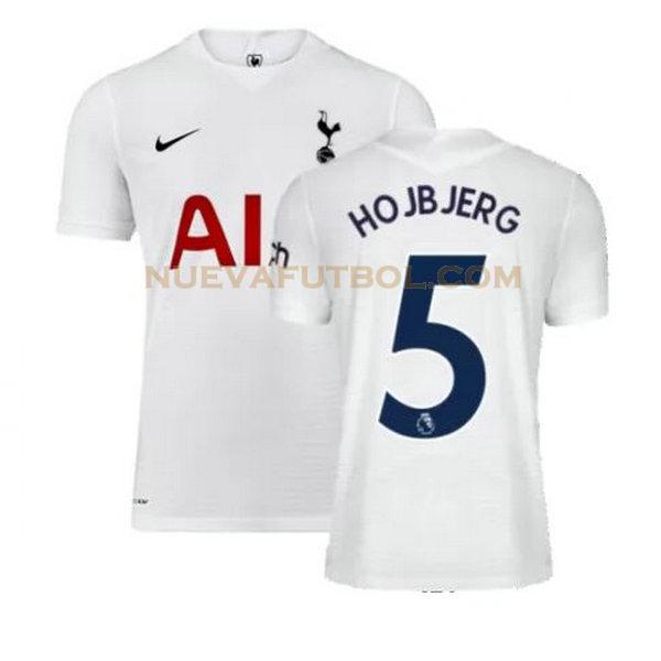 primera camiseta hojbjerg 5 tottenham hotspur 2021 2022 blanco hombre