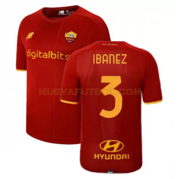 primera camiseta ibanez 3 as roma 2021 2022 rojo hombre