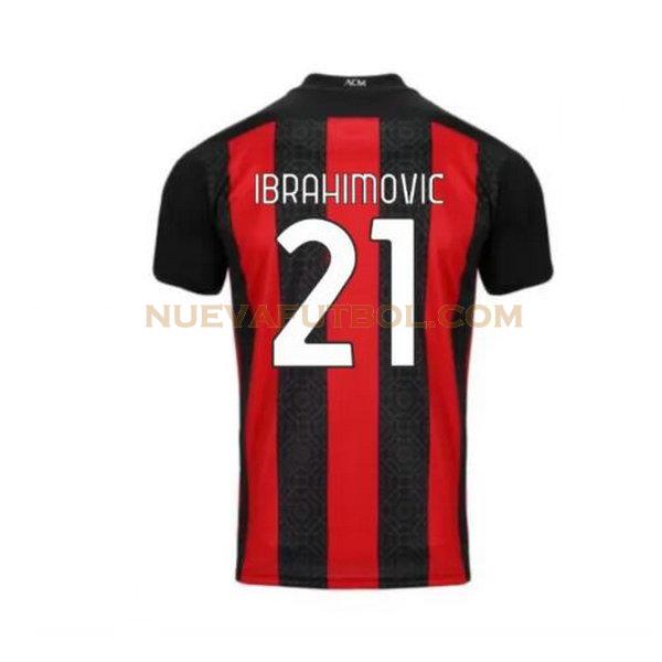 primera camiseta ibrahimovic 21 ac milan 2020-2021 hombre