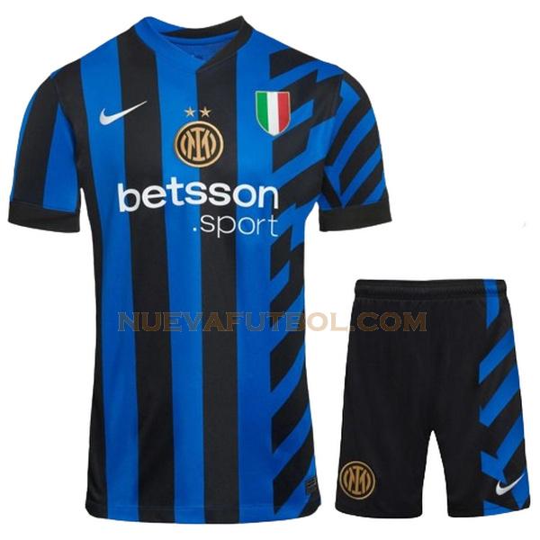 primera camiseta inter milan 2024 2025 azul negro niño