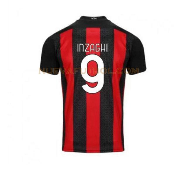 primera camiseta inzaghi 9 ac milan 2020-2021 hombre