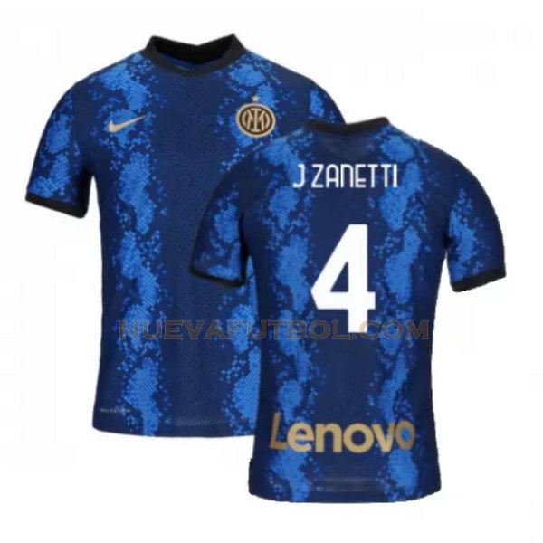 primera camiseta j zanetti 4 inter milan 2021 2022 azul hombre