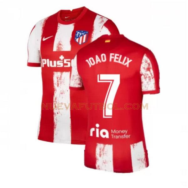 primera camiseta joao felix 7 atletico madrid 2021 2022 rojo blanco hombre