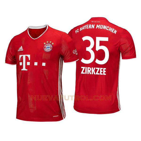 primera camiseta joshua zirkzee 35 bayern de múnich 2020-2021 hombre