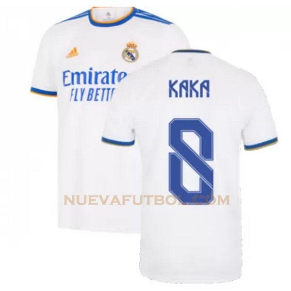 primera camiseta kaka 8 real madrid 2021 2022 blanco hombre