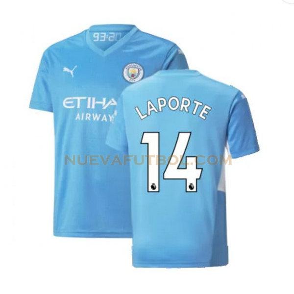 primera camiseta laporte 14 manchester city 2021 2022 azul hombre