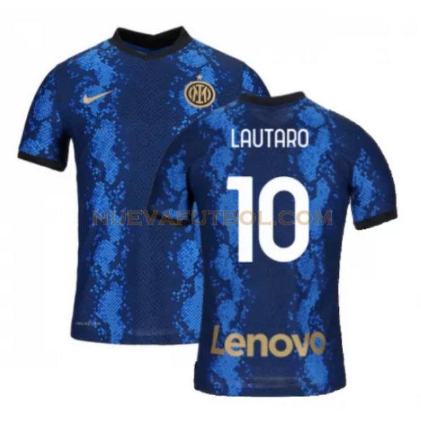 primera camiseta lautaro 10 inter milan 2021 2022 azul hombre