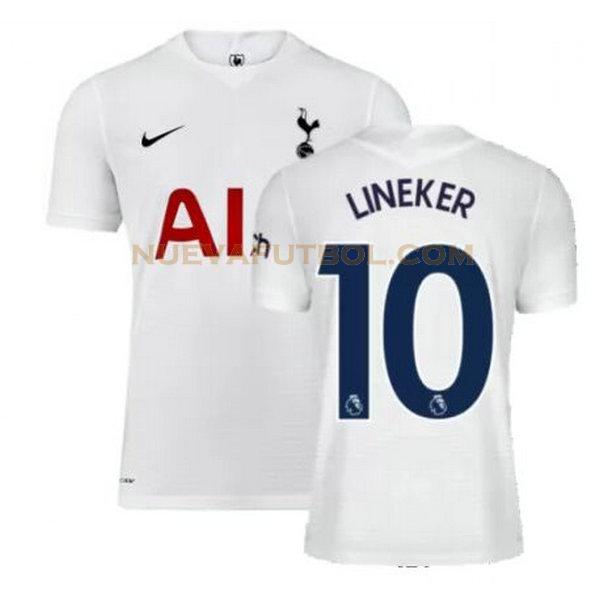 primera camiseta lineker 10 tottenham hotspur 2021 2022 blanco hombre