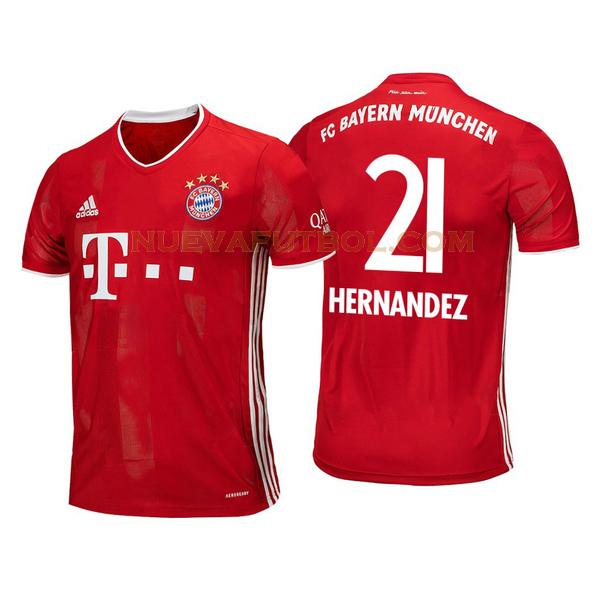 primera camiseta lucas hernandez 21 bayern de múnich 2020-2021 hombre