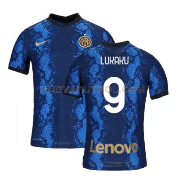 primera camiseta lukaku 9 inter milan 2021 2022 azul hombre