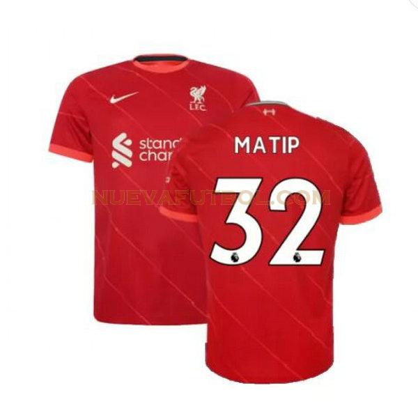 primera camiseta matip 32 liverpool 2021 2022 rojo hombre