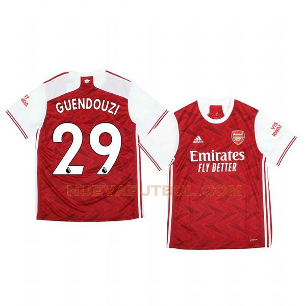 primera camiseta matteo guendouzi 29 arsenal 2020-2021 hombre