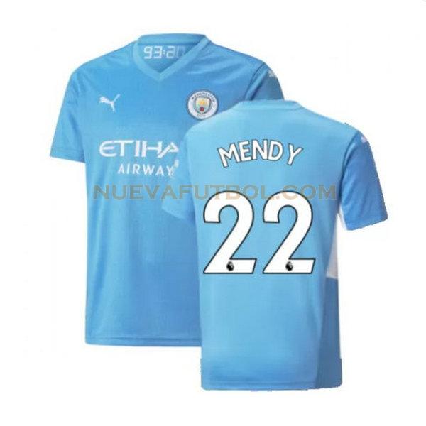 primera camiseta mendy 22 manchester city 2021 2022 azul hombre