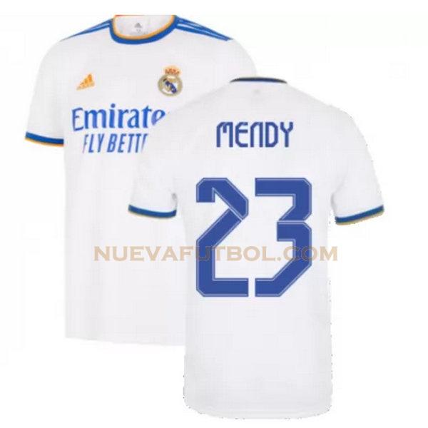 primera camiseta mendy 23 real madrid 2021 2022 blanco hombre