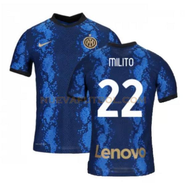 primera camiseta milito 22 inter milan 2021 2022 azul hombre