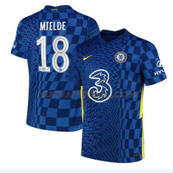 primera camiseta mjelde 18 chelsea 2021 2022 azul hombre