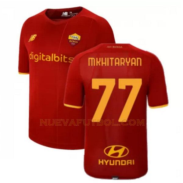 primera camiseta mkhitaryan 77 as roma 2021 2022 rojo hombre