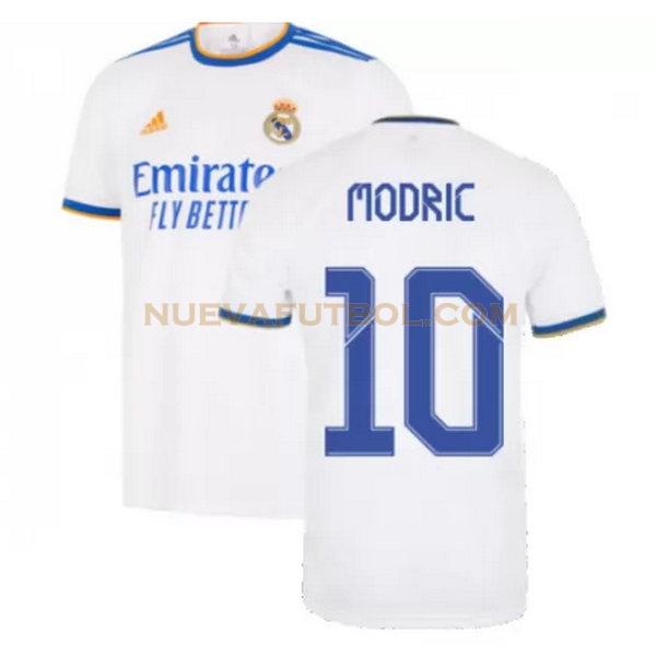 primera camiseta modric 10 real madrid 2021 2022 blanco hombre