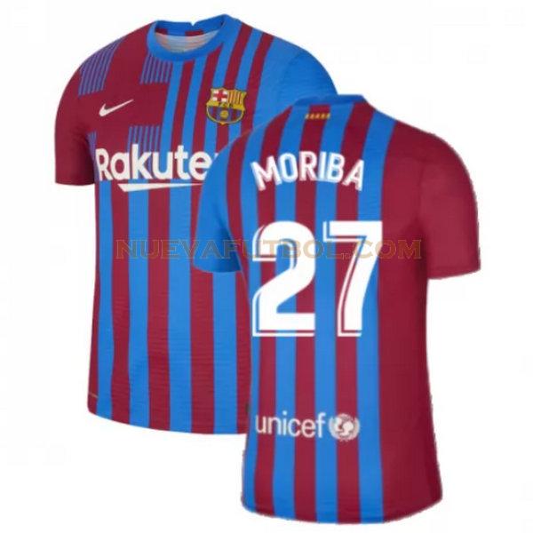 primera camiseta moriba 27 barcelona 2021 2022 rojo blanco hombre