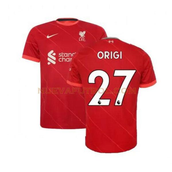 primera camiseta origi 27 liverpool 2021 2022 rojo hombre