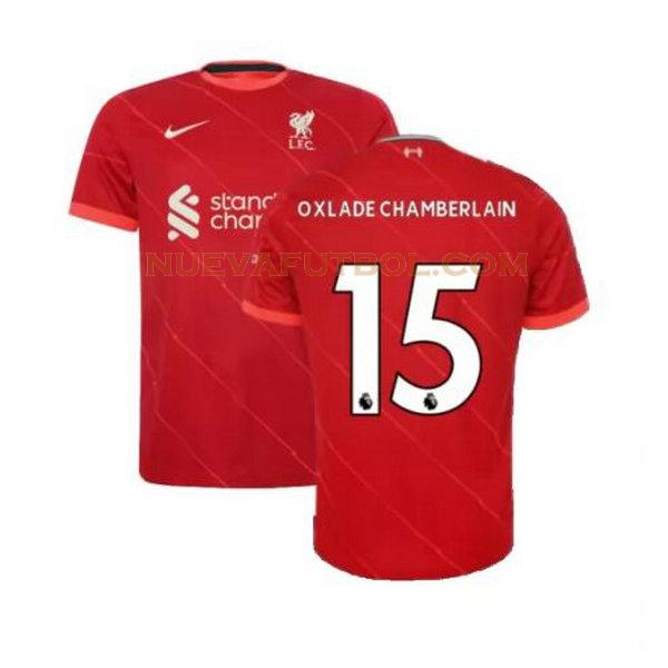 primera camiseta oxlade chamberlain 15 liverpool 2021 2022 rojo hombre