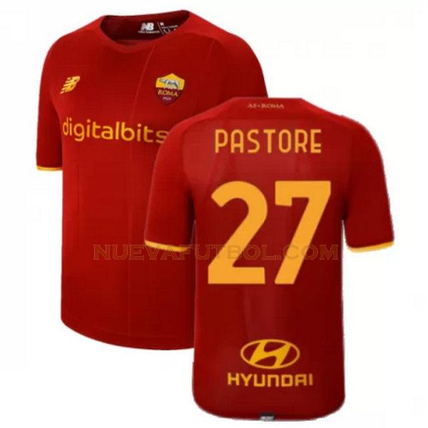 primera camiseta pastore 27 as roma 2021 2022 rojo hombre