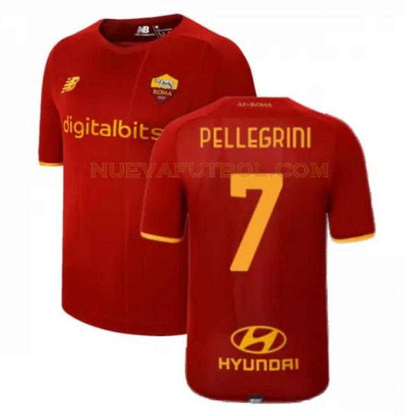 primera camiseta pellegrini 7 as roma 2021 2022 rojo hombre