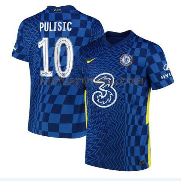 primera camiseta pulisic 10 chelsea 2021 2022 azul hombre