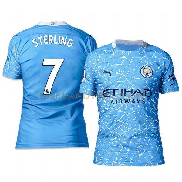 primera camiseta raheem sterling 7 manchester city 2020-2021 hombre